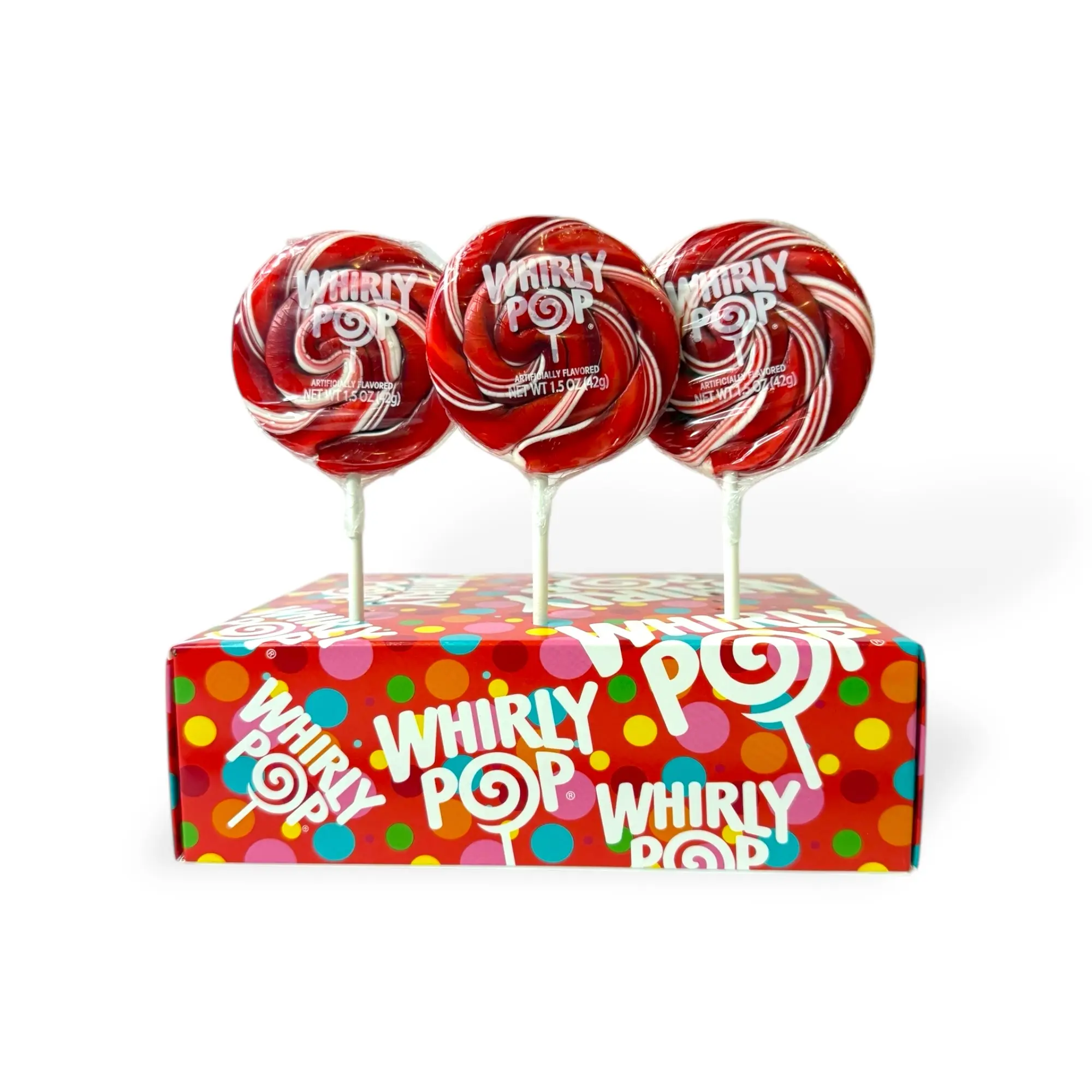 Whirly Pop Lollipop 1.5 oz -Sweet Colorful Lollipop - 1.5 oz Swirly Lollipop Candy Snack Bonbon Flavor
