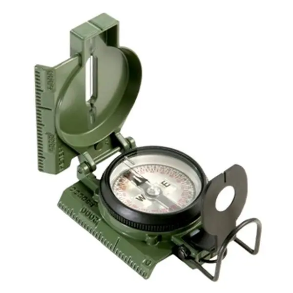 212 MAIN Cammenga 3H Model U.S. Military Aluminum Lensatic Analog Compass, Induction Navigation Tool with Tritium Micro Lights, Sight Wire, Dial Graduations, Waterproof, Fully Equipped for Camping, Adventure (Accuracy +/-0.002 Mils), Adventure Compasses