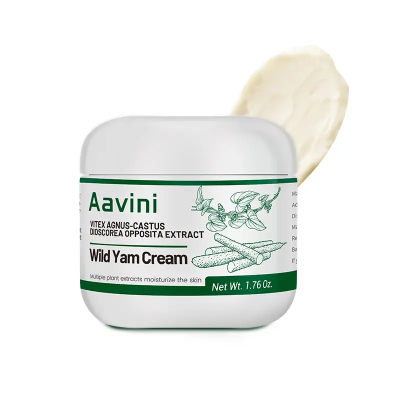 Aavini Wild Yam Body Moisturizer, 1.76oz Natural Botanical Infused Topical Cream - Vitex Infusion, Vitex Agnus-Castus & Dioscorea Opposita Extracts for Nourishing Dry Roughness