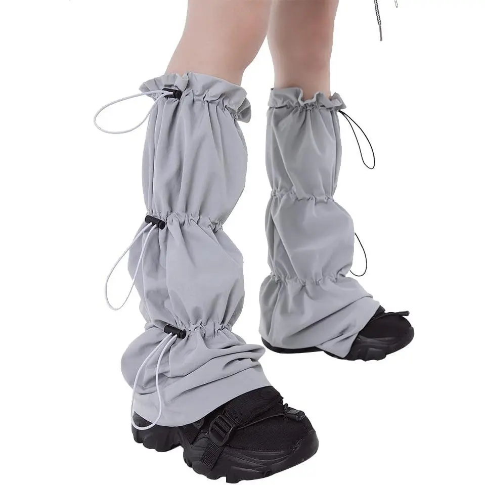 Women Girls Leg Warmers Punk Kawaii Strappy Cool Goth Flared Socks Y2k Leg Baggy Socks