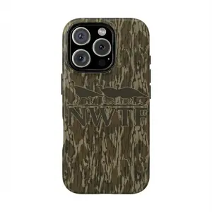 Custom bottomland camo, Turkey V2 Hunting Phone Case for iPhone 17 16 15 14 13 12 Pro Max / Plus / Pro – Camo Outdoor Unisex, Heavy-Duty Protection, Perfect Gift for Hunters
