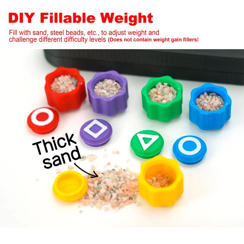 🎉2PCS【Gonggi Game Set】With Lid for Easy Storage&Carry|Fillable Pieces for Adjustable Weight|Squid Gonggi Korean Game|Perfect Party Game&funny Durable