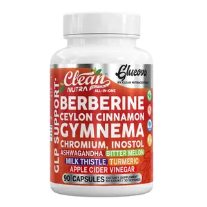 Clean Nutra Berberine, Ceylon Cinnamon & Gymnema for Complete Metabolic & Glucose Support - Glucova