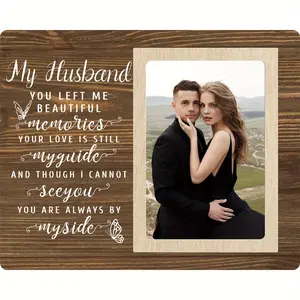 Gifts for Lost Husband - Memorial Photo Frame, Sympathy Gift, Bereavement Gift, Gift for the Deceased, Holds 4x6 Inch Photos Decor