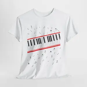 MJ Beat It Piano Retro Celebrity Inspired Graphic Tee, 80s MJ King of Pop Music T-Shirt, a Perfect Gift for Fans