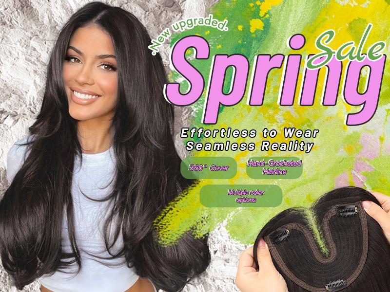 26 inch Hair Topper, Fluffy Toppers Hair Pieces for Women with 3 anti-slip clips, Easy to Wear ,3D 360° Cover Hair Toppers for Women with Hair Loss or Thin Hair