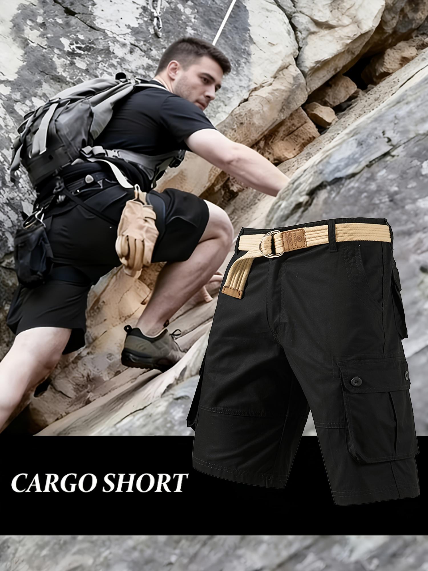 6-pack men&rsquo;s cargo pants, tactical men&rsquo;s shorts, men&rsquo;s shorts with multifunctional pockets, suitable for golf and outdoor activities, men&rsquo;s hiking shorts, wear-resistant, wrinkle-resistant, breathable shorts