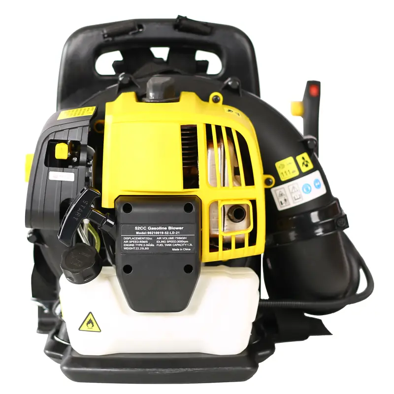Backpack Gas Powered Leaf Blower, 52CC 530CFM 3HP 2Stroke Grass Lawn Blower Air Cooling Gasoline BackpackGrass Blower with Air-Cooled, Snow Blower for Outdoor