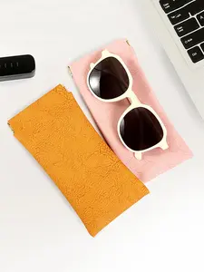 Solid Color Soft Pu Sunglasses Case, 2024 New Style Portable Pu Leather Glasses Case, Anti-scratch Glasses Storage Bag, Eyewear Accessories for Women and Men, Portable Sunglasses Organizer, Glasses Holder