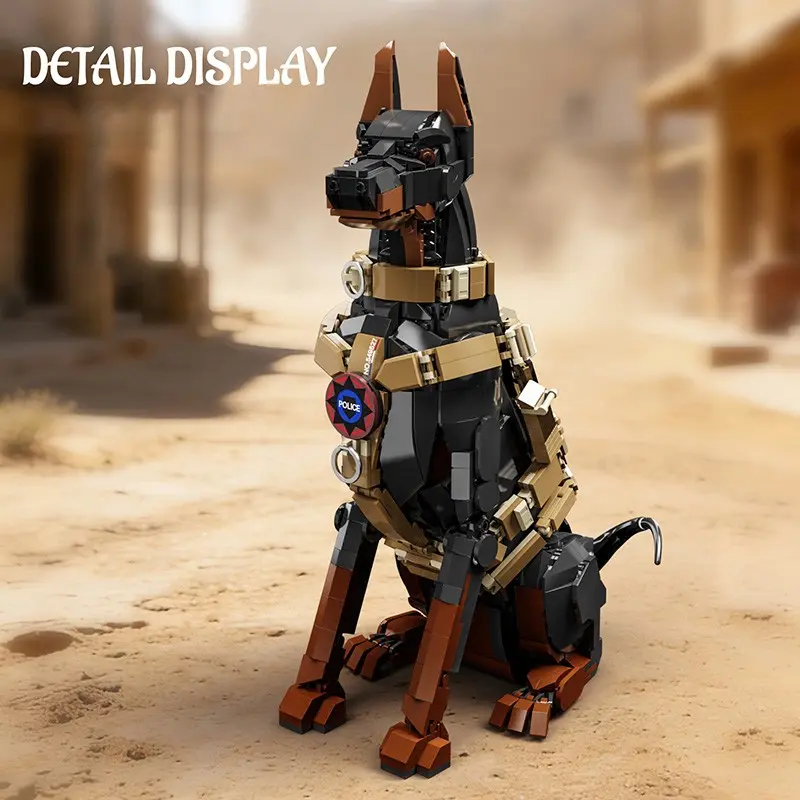 3D Dog Model Building Blocks, DIY Adult Gift Set, Rottweiler Design Animal Shape Puzzle Toys, Perfect for Creative Playtime
