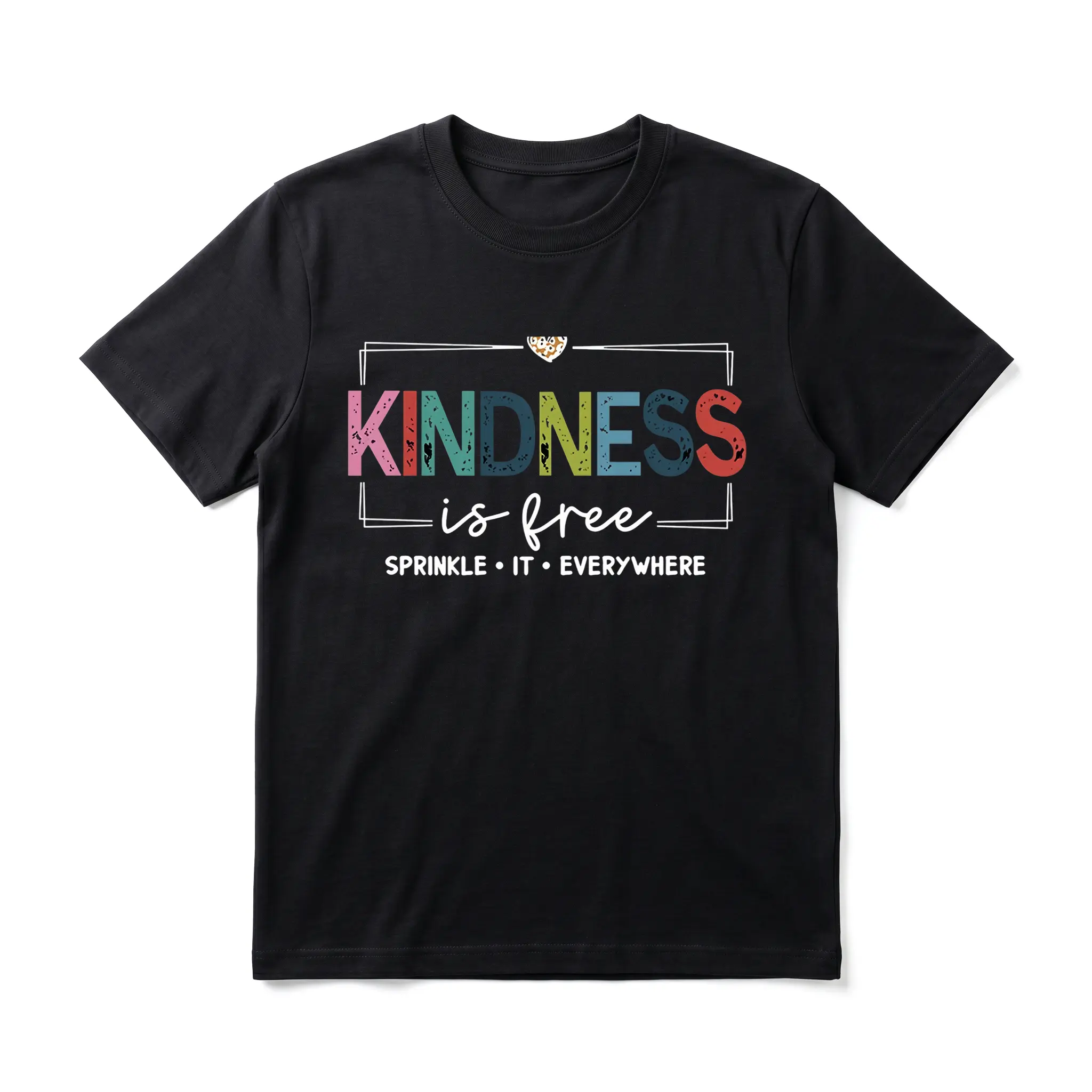Kindness Message Men's Graphic TShirt,  Short Sleeve Soft Top, Colorful Typography Graphic Print Design, for Daily Wear, Streetwear, Birthday Gift, Gift for Men, Women and Friends