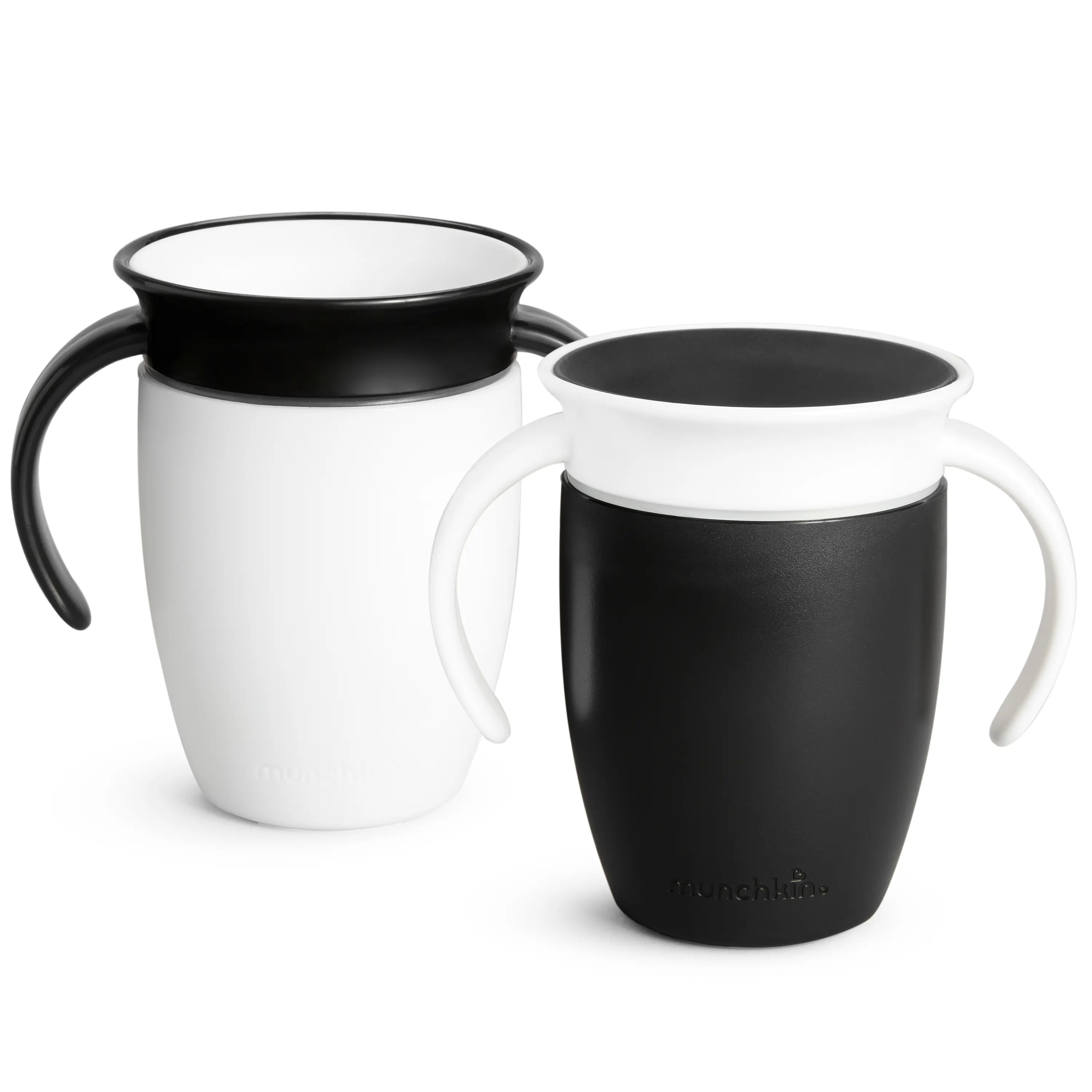 Munchkin Miracle 360° Black & White Trainer Cup, 7oz, 2pk Munchkin Miracle 360° Black & White Trainer Cup, 7oz, 2pk