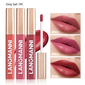 1pc Waterproof Liquid Lip Lipstick Lip Gloss, Long-lasting Moisturizing, Non Stick Cup, Non Smudging, Non Fading, Easy To Color, Essential for Going Out, Beauty Lipstick, Cosmetic, Lip Moisturizer Gloss