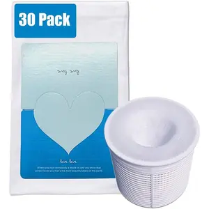 Pool Skimmer Socks,30 Pack Pool Filter Socks  Pool and Spas Filters Baskets Skimmer Savers (30)