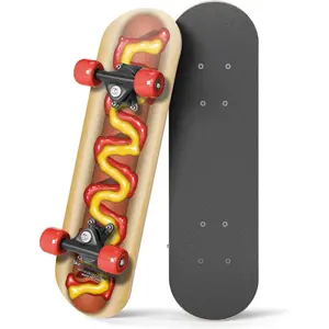 Rude Boyz 17" Micro Complete Skateboard |   Maple Wood |   ABEC 7 Bearings |   Double Kick Concave Deck |   Kids Skateboard, Ideal Toddler Cruiser Ages 2-5