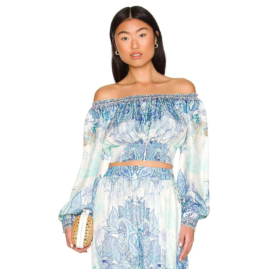 Camilla x REVOLVE Shirred Waist Top in Cali Dreaming