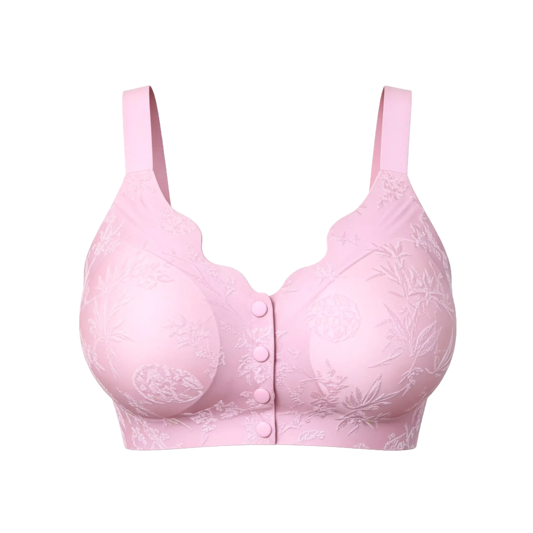 G.L Premium Comfort Front Closure Bra for Women, Wireless Full Coverage Support Bra with Wide Straps, Seamless Back Smoothing Bra for Everyday Wear