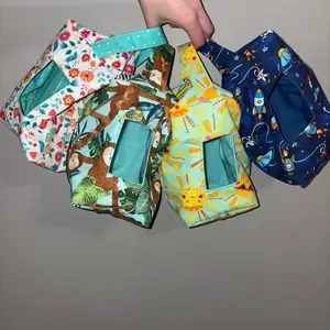 Handmade diaper and wipe bag- Quilted design