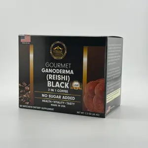 Gourmet Black Coffee with Reishi – 2 in 1 Gastronomo Blend Beverage - 30 Sachets