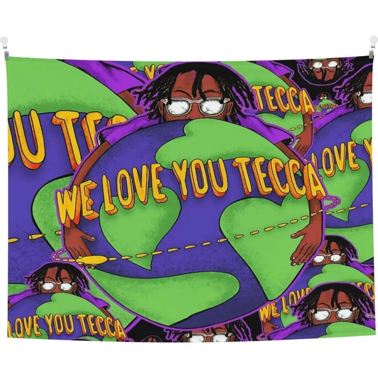 Lil Tecca Rapper Singer Graphic Cotton-Linen Tapestry, 30x40in (76x102cm) Strong Decorative Wall Hanging Art, Long-Lasting Decoration for Bedroom, Outdoors Home Supplies