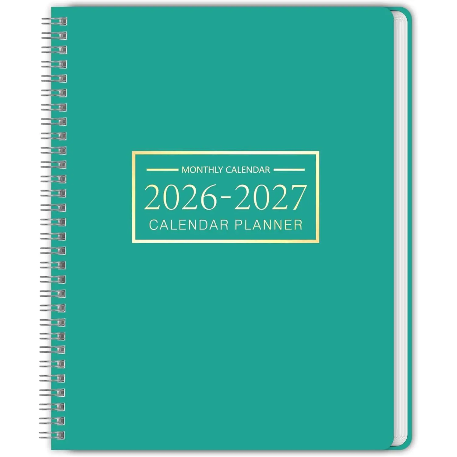Monthly Planner 2026-2027, 2026 Calendar 24 Months Planner, Jan 2026 - Dec 2027, 8.6" x 11", Academic Calendar Hard PVC Cover with Spiral Bound,  for School & Office for Women & Men