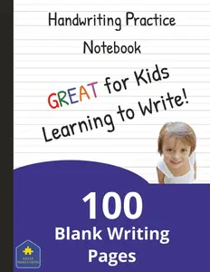 Handwriting Practice Notebook: 100 Pages with Wide Lines and a Dotted Center | For Children Learning to Write Letters