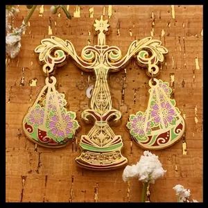 Celestial Coronation Series: Libra Zodiac 2.5in Hard Enamel Pin