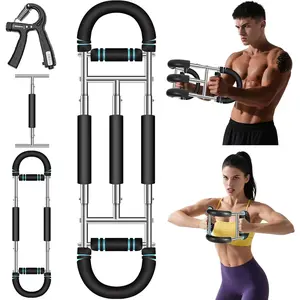Twister Arm Trainer 9-Level Adjustable (20-270lbs) with Adjustment Tool & Mechanical Counting Grip - Chest Trainer for Men n, Home Gym Arm Exerciser to Build Biceps, Chest & Grip Strength