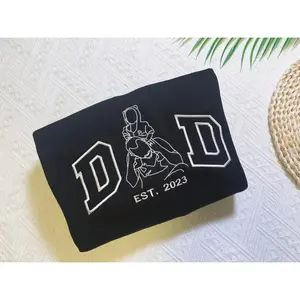 Personalised Embroidered Portrait Sweatshirt,Embroider Name On Cuff,Couple Hoodie,Anniversary Gift,Custom Photo L