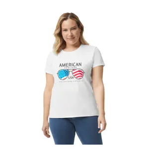 American Hooligan The Eyes of Freedom Graphic Tshirt 100% Cotton Women