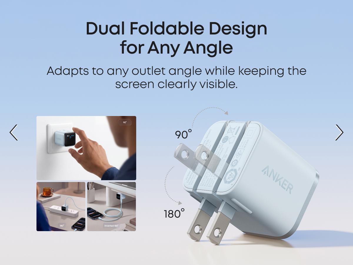 Anker Prime MagSafe Charger Compatible, 3-in-1 Charging Station, Qi2 25W Wireless Charger Dock Stand, Smart Display with TEC Active Cooling & Anker 45W Fast Charging USBC Charger with LED Display, Fast Charging Block for iPhone 17/16/15 Series, MacBook so