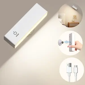 Magnetic Wall Lamp, Rechargeable LED Wall Sconces, Indoor White ABS Light, Dimmable Touchable for Bedroom Home Decor, Bedside Reading kitchen  lights