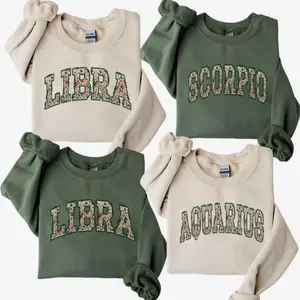 Zodiac Sweatshirt, Choose Your Sign, Minimalist Astrology Hoodie, Bold Text Graphic, Horoscope Gift, Birthday Present, 12 Constellations, Trendy