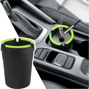 Smokeless Ashtray Portable Car Ashtrays for Cup Holder Smell Proof Multifunctional Ashtray with Lid Smell Proof for Car Truck SUV Keep Car Interior Accessories Tidy Black