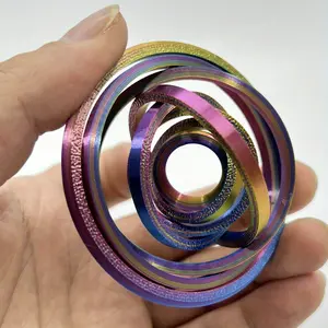 3D Printed Fidget Spinner with Colorful Stripes, 360° Rotating Design, Office & Home Use, Creative Gift, Fashionable Appearance, Stress Relief Fidgeting