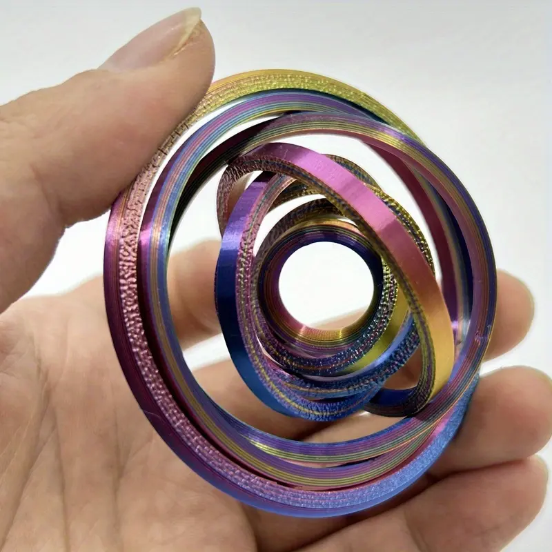 3D Printed Fidget Spinner with Colorful Stripes, 360° Rotating Design, Office & Home Use, Creative Gift, Fashionable Appearance, Stress Relief Fidgeting