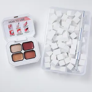 DIY Nail Art Set - The Love of Rose Solid Patting Gel, Gel x Nails Tool, Nail Buffer Sponge & Mini Nail Clips for Women's Manicure and Cuticles Smooth Salon