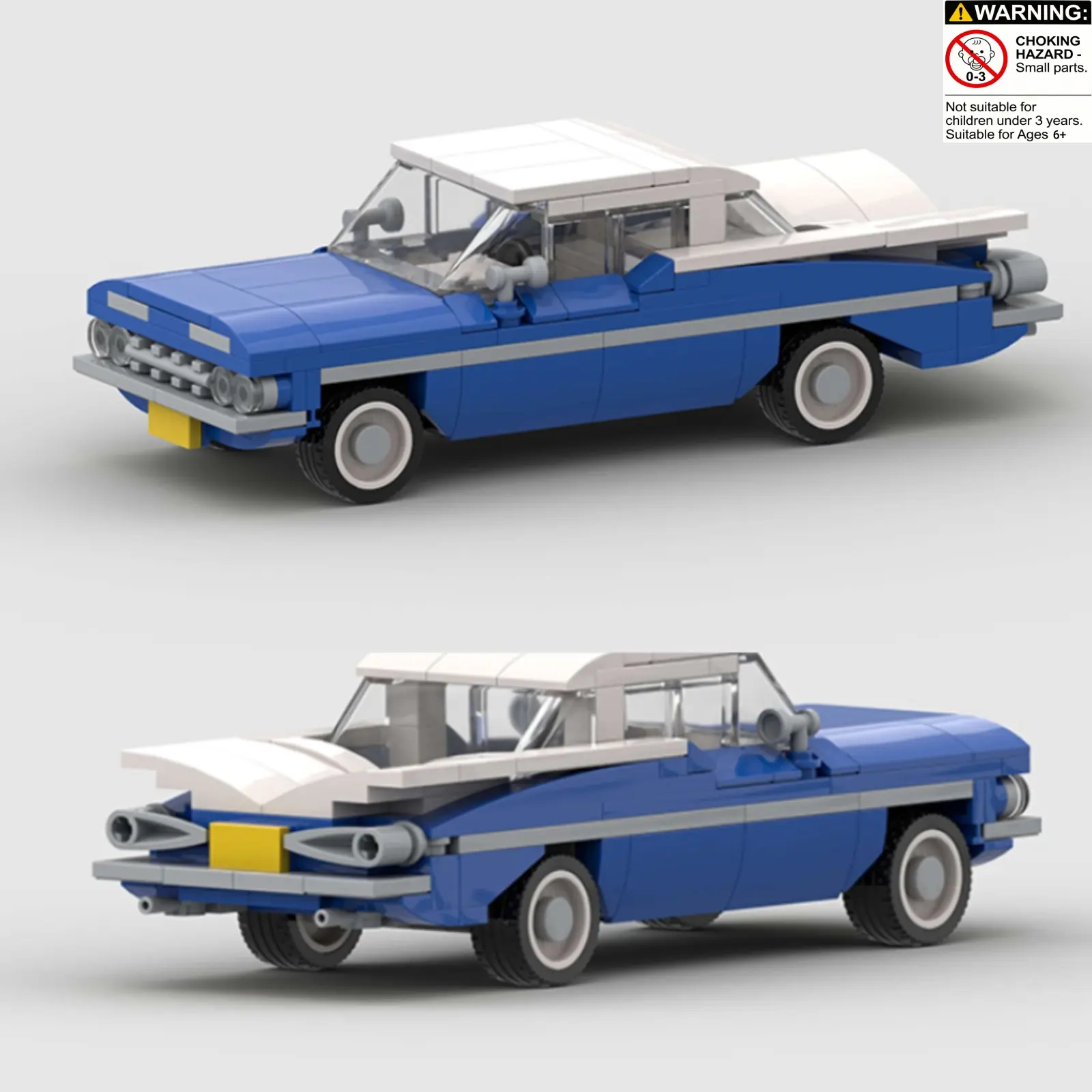 233pcs Chevrolet Bel Air Moc Building Kit, Moc Building Block Sets, Creative Building Blocks, Stem Educational Toy for Kids & Adults DIY Car Model Building Kits, Perfect Gift for Birthdays & Holidays