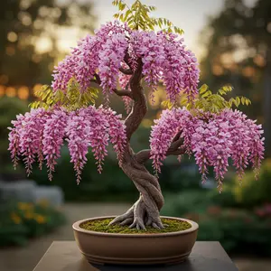 CZ GRAIN Rare Pink Wisteria Bonsai Tree Seeds - 5 Seeds - Highly Prized Flowering Bonsai - Japanese Wisteria Floribunda - Unique Plant for Garden Nurture Care
