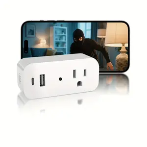 1080P HD Compact Home Monitoring Camera - Wireless WiFi6 Socket-Powered Security Gadget, AI Motion Alert, App Control, for Office, Living Room