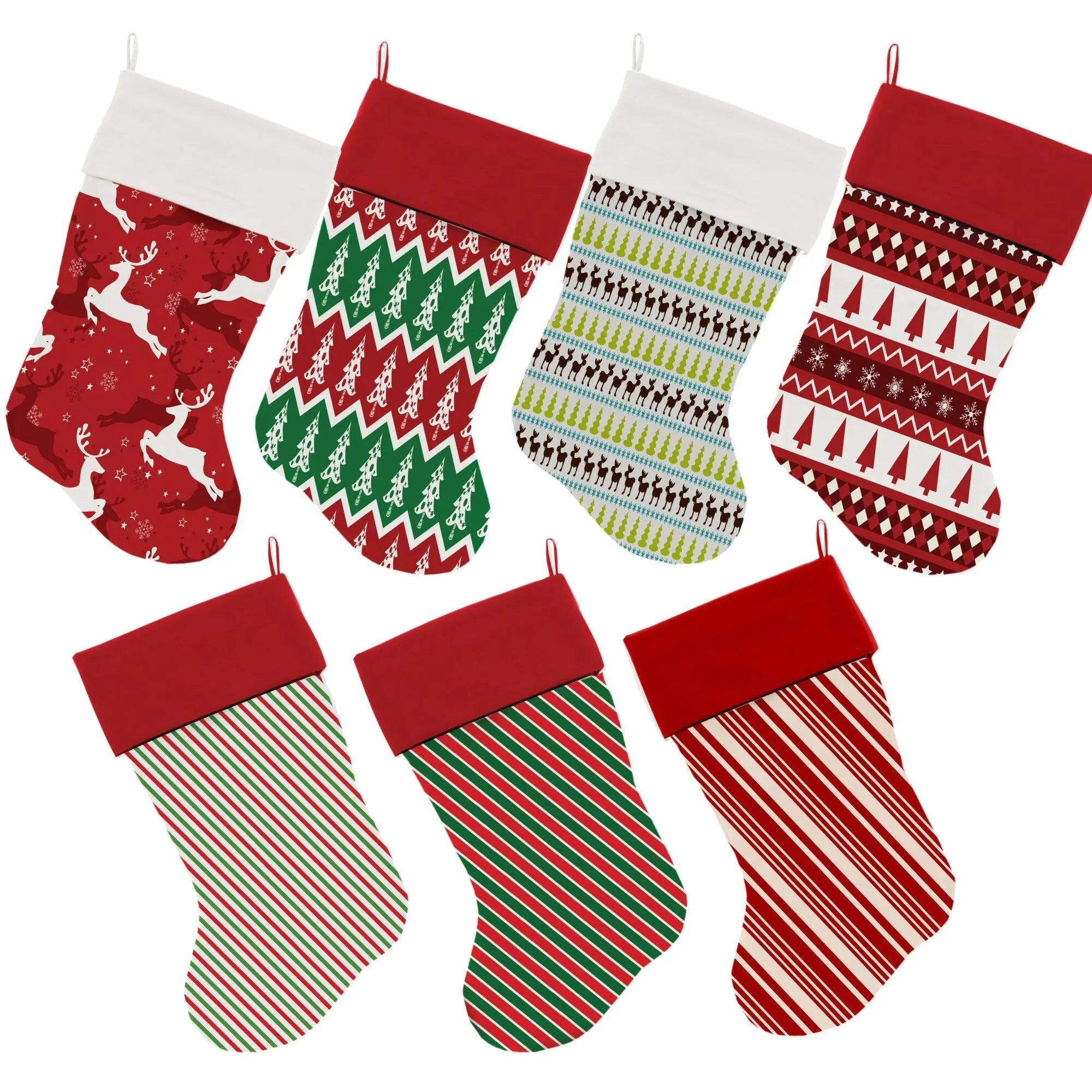Christmas Velvet Stocking, "Candy Cane Lane Group"
