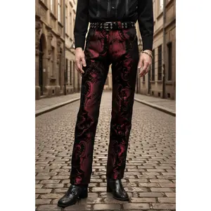 TAPESTRY PANTS - RED/BLACK