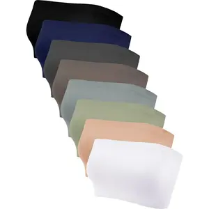 8 Pieces Bandeau Top for Women, Strapless Tubes Non Padded Seamless Bralettes Stretchy Sports Bra Yoga Wear Fitness push bra straplessbra bras minimizer bra