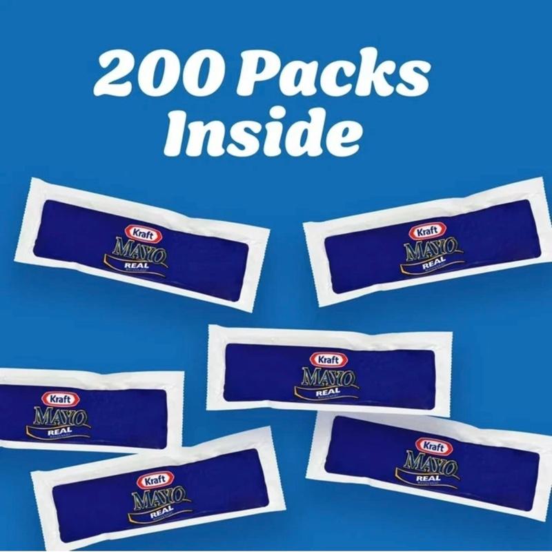 Kraft Real Mayo Mayonnaise Single Serve Pouches, 200 Count - Convenient & Fresh!