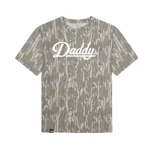 Daddy Camo Tee - Mossy Oak Washed Out T shirt 3D, American Fetcher Camo T-Shirt 3D, Feathers Mossy Oak Tee, Gift for Him, 3D Hunting
