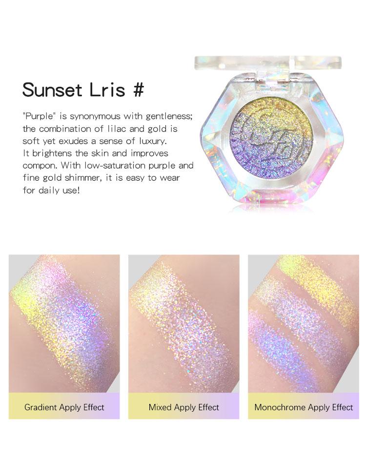 SheenEffect Monet’s Garden Collection Eyeshadow,Multichrome Face Highlighter Palette,Shades for Party & Festival Looks，High-pigment, Zero Fallout, Vegan & cruelty-free, Buildable Glitter Finish Cosmetic Bronzer