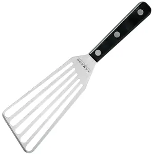 Chef's Slotted Turner with Noir Ultra Durable Handle - 3″ x 6″ or 4″ x 9″ RIGHT or LEFT HANDED
