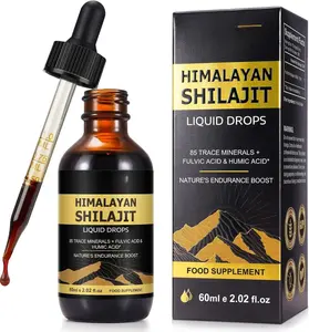 Pure Himalayan Shilajit Resin Drops – Organic Liquid Gold Supplement with 85+ Minerals for Men & Women, 2.02 Fl Oz (Pack of 1)