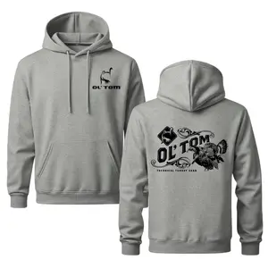 Ol’ Tom Turkey Hunting Hoodie – Vintage Gobbler Graphic Back Print, Technical Turkey Gear Design, Outdoor Hunting Apparel for Turkey Hunters