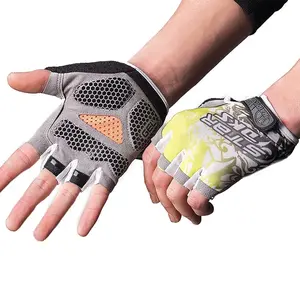 Half Finger Cycling Gloves with Anti-Slip Absorbing Pad, Lightweight Breathable Half Finger for Cycling Workout Training, Bicycle Gloves, Workout Accessories